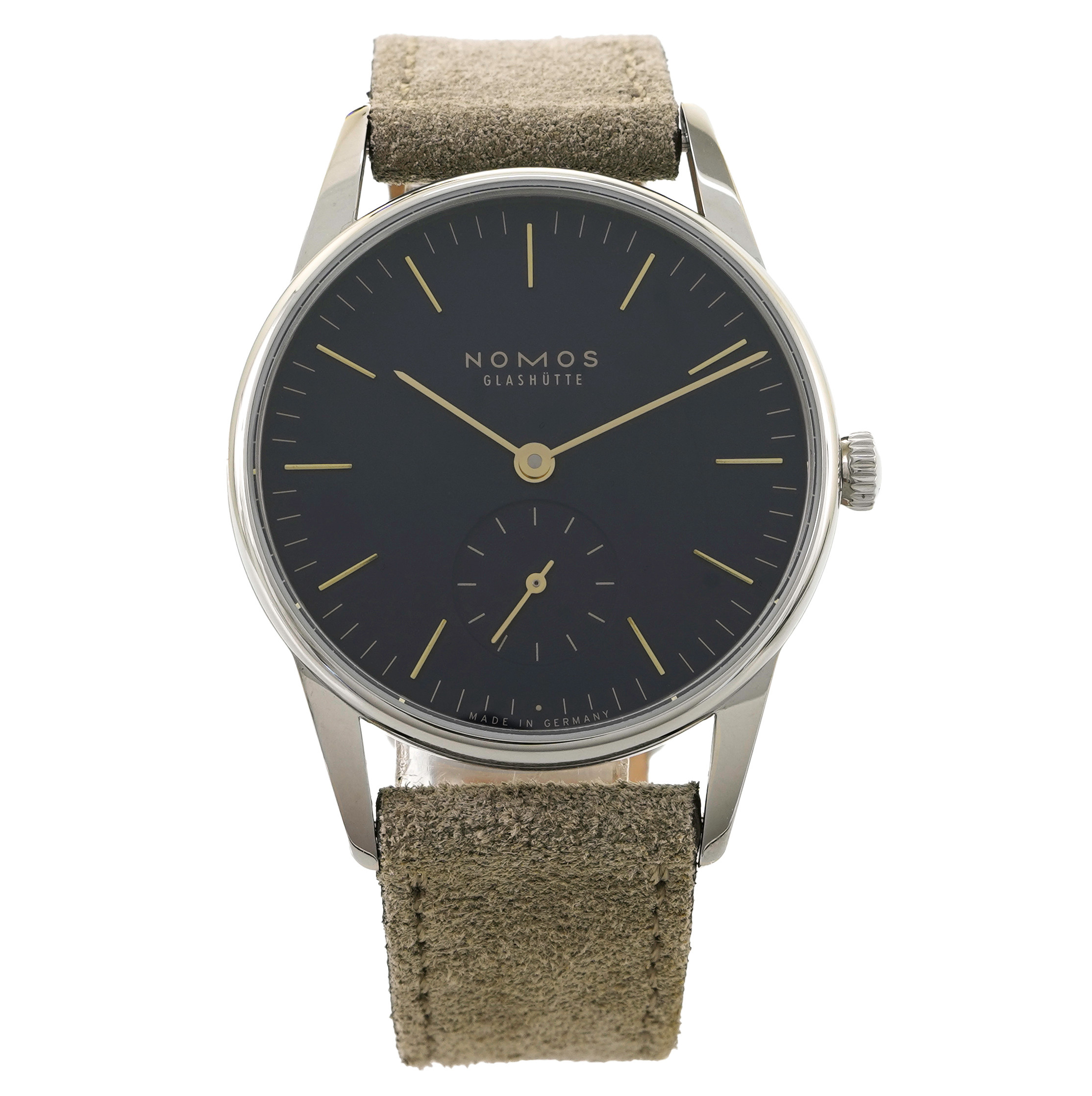 Nomos Orion 33 Midnight Blue 329 Glass Back *Unworn* - Inventory