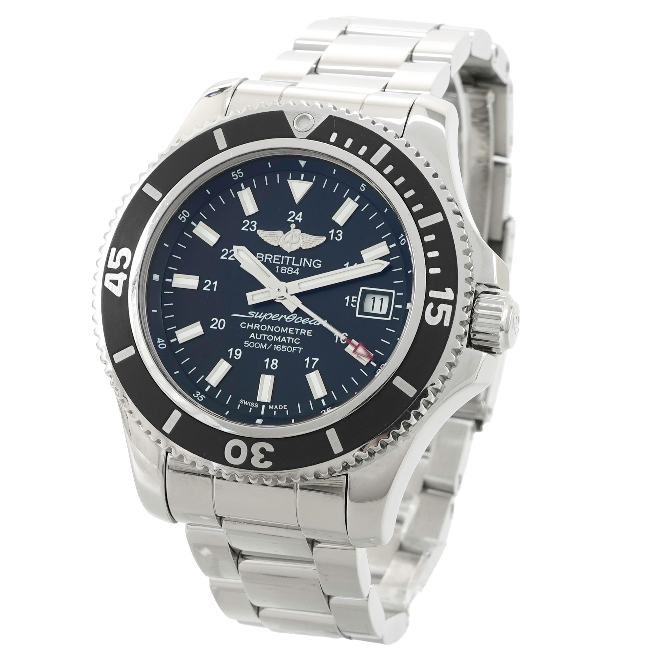 Breitling SuperOcean II 42mm A17365 *Black Dial* - Inventory 5454
