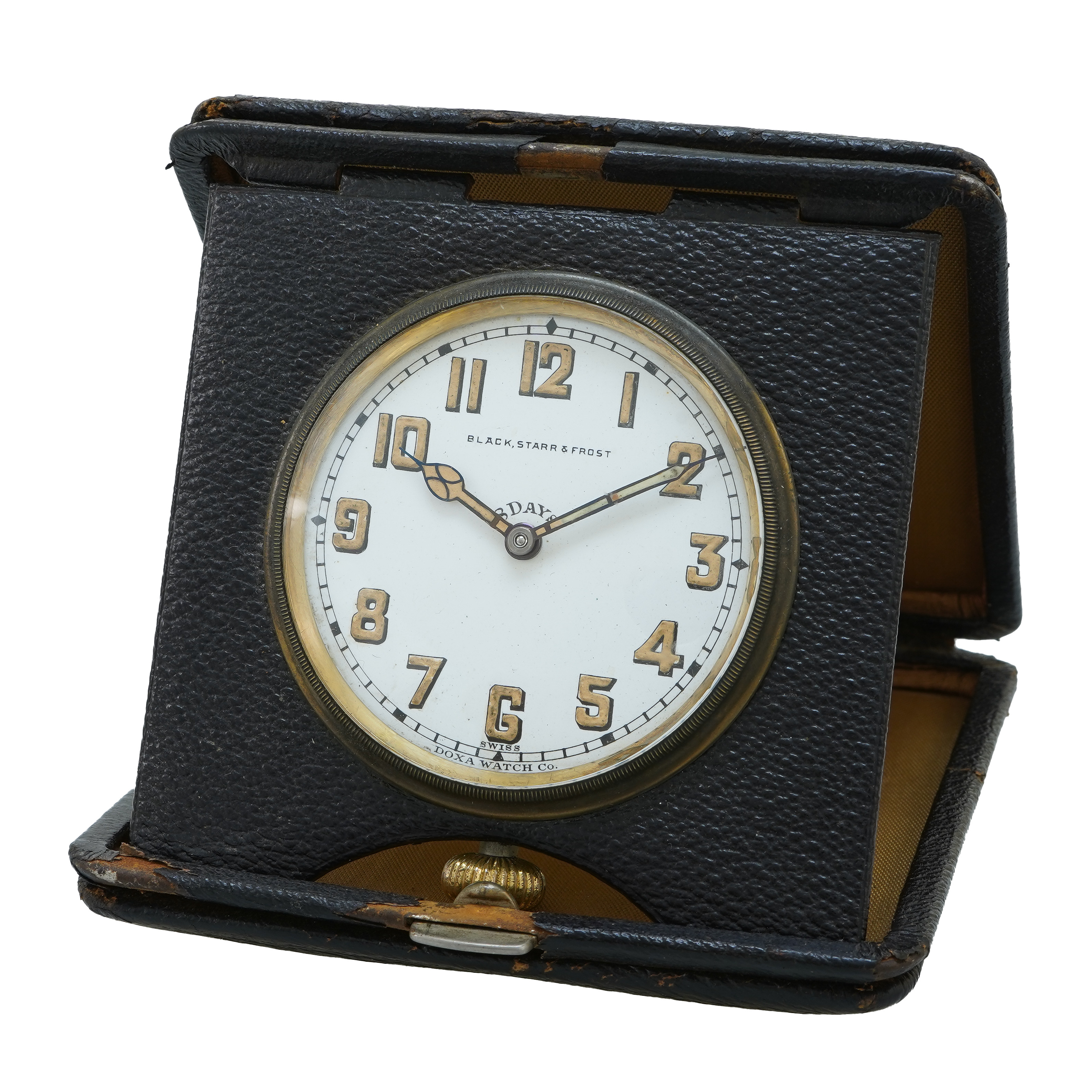 Doxa Early 1900's Black Start & Frost 8 Days Clock - Inventory