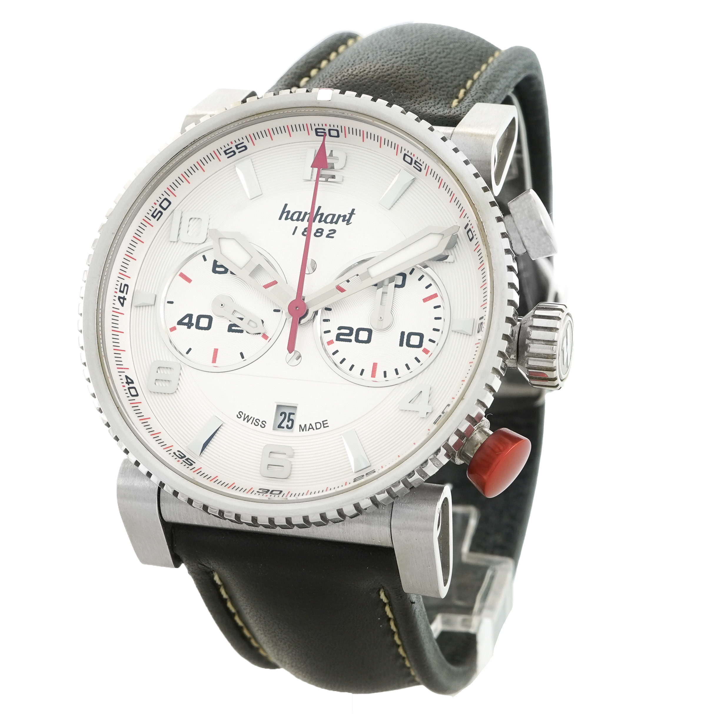 Hanhart Primus Racer Silver 741.220 - Inventory 5498 - DelrayWatch.com