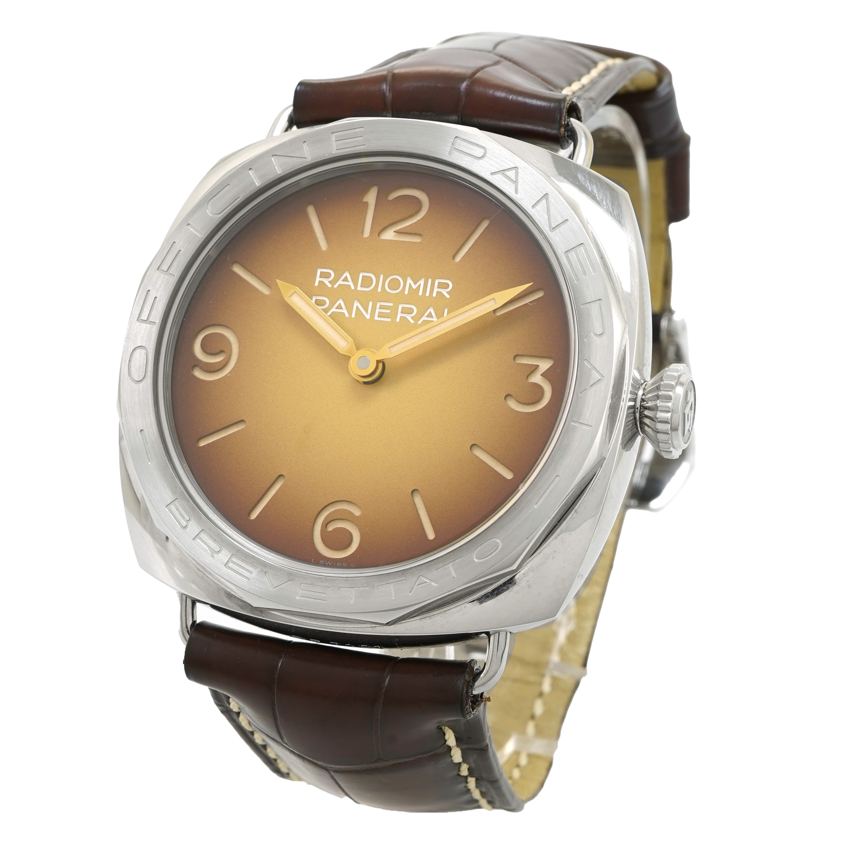 t*o様 frank patania sr ヘビーブレーデッドワイヤー　nava Panerai Radiomir Brevettato 3 Days PAM00687 *Special Edition