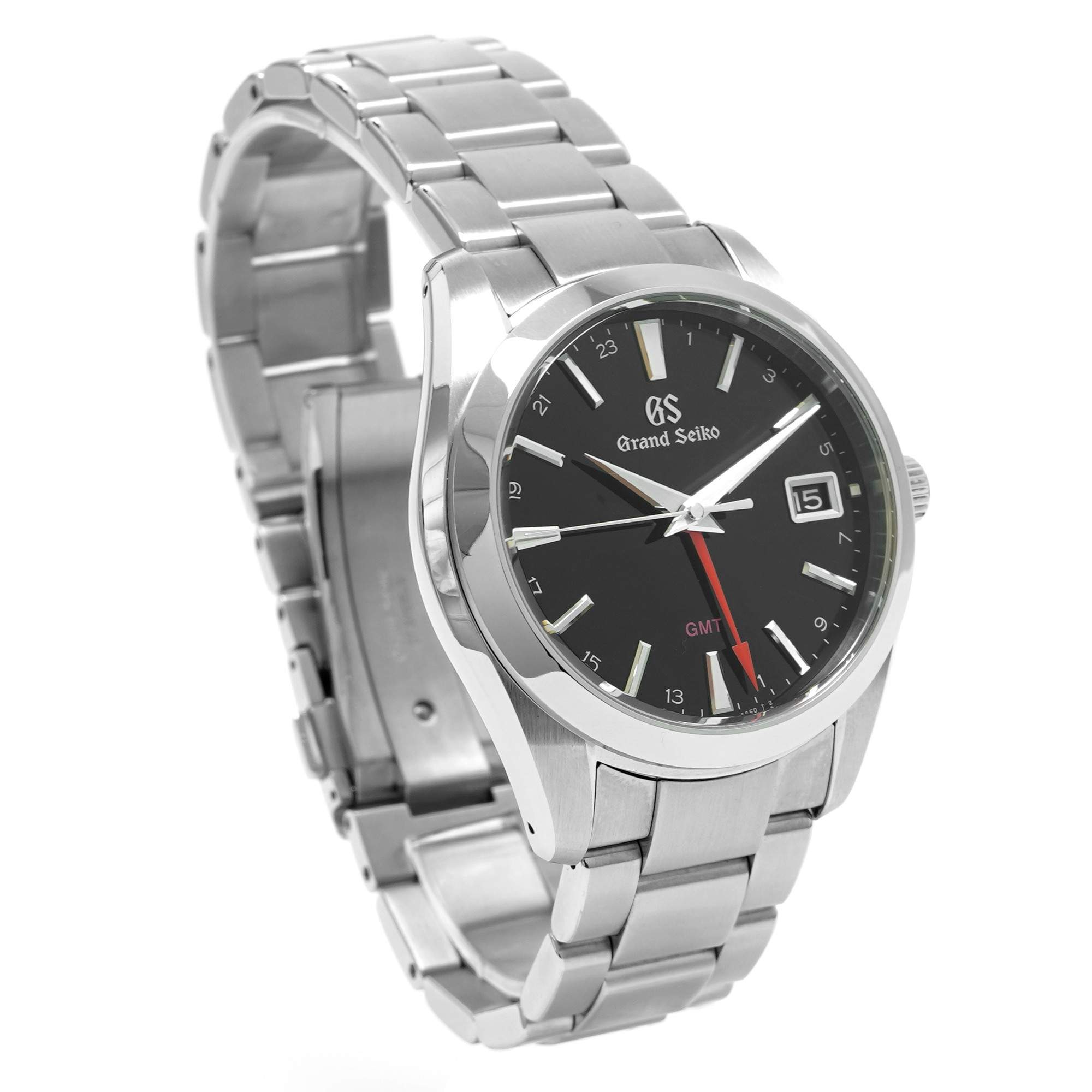Grand Seiko GMT Black SBGN013 - Inventory 5625 - DelrayWatch.com