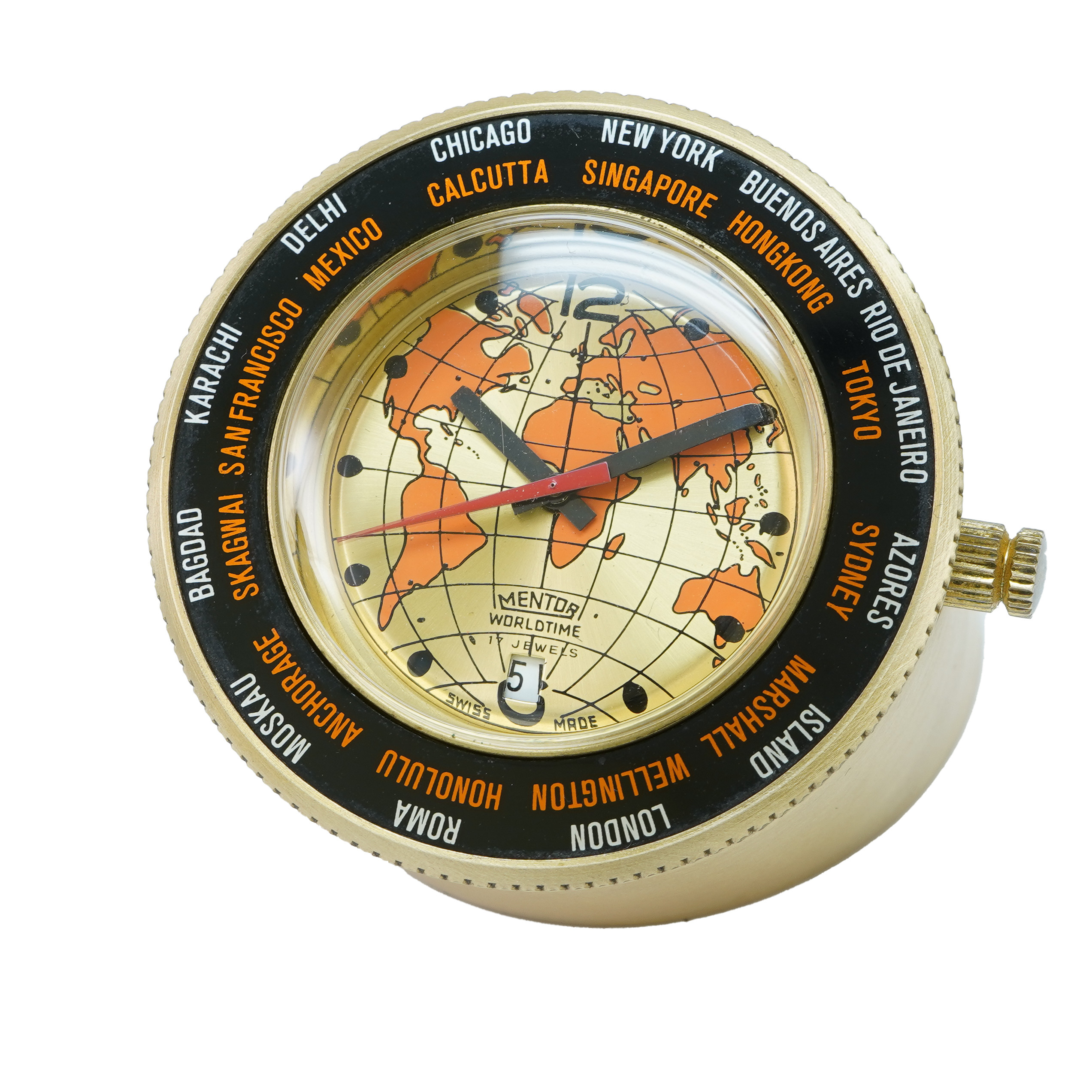 ROTARY INTERNATIONAL 置き時計 Mentor World Time Desk Clock - Inventory 5690 - DelrayWatch.com