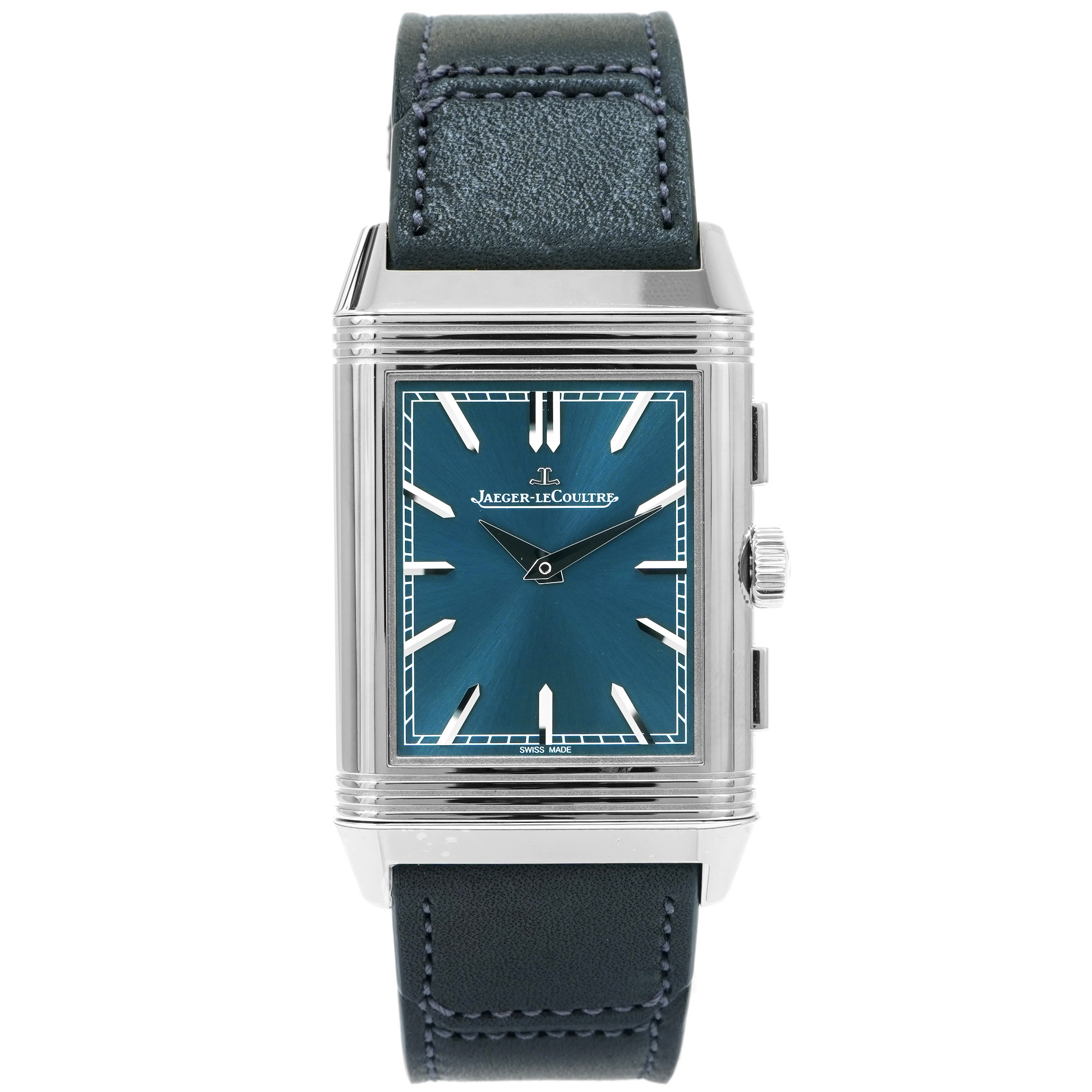 Jaeger LeCoultre Reverso Tribute Chronograph Q389848J *Blue Dial
