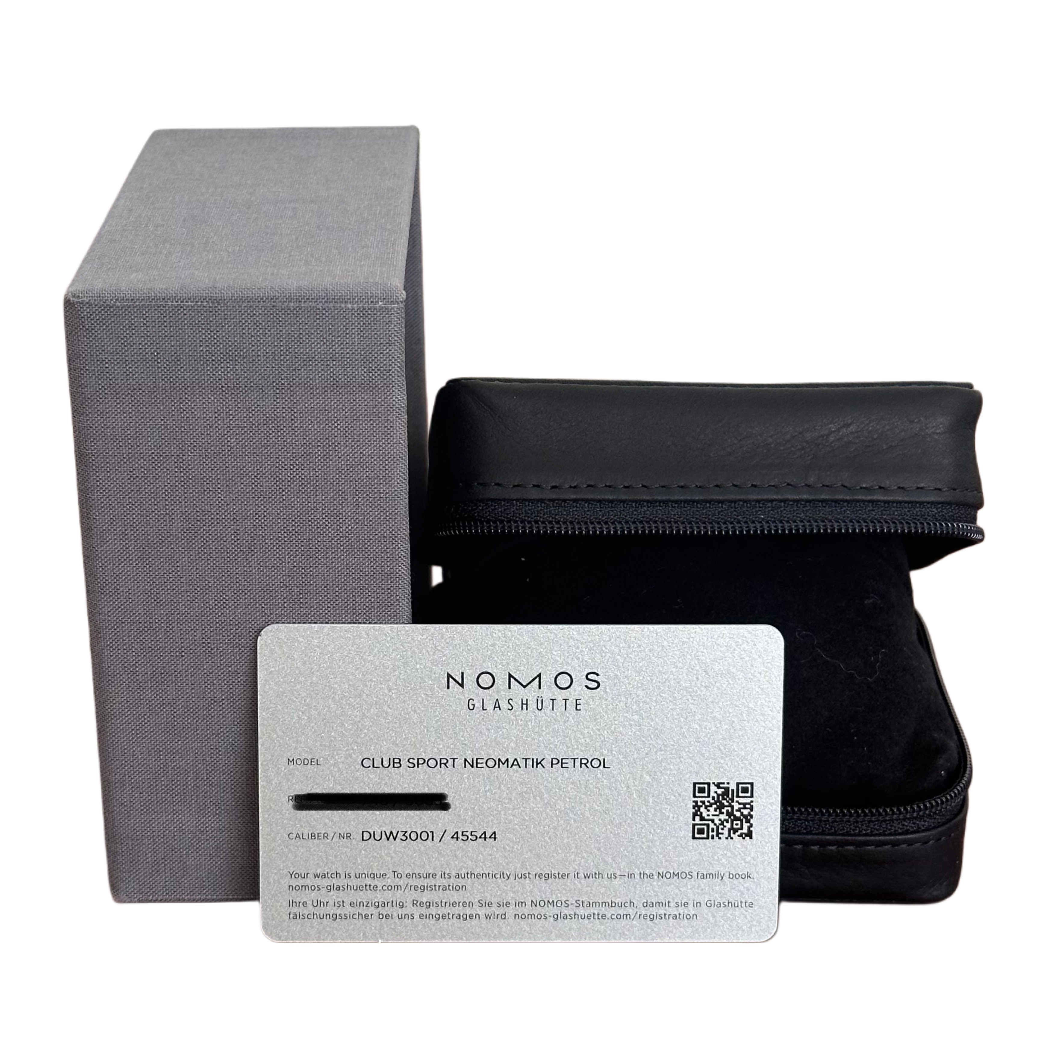 Nomos Club Sport Neomatik Petrol 746 37mm *2023* - Inventory 6256