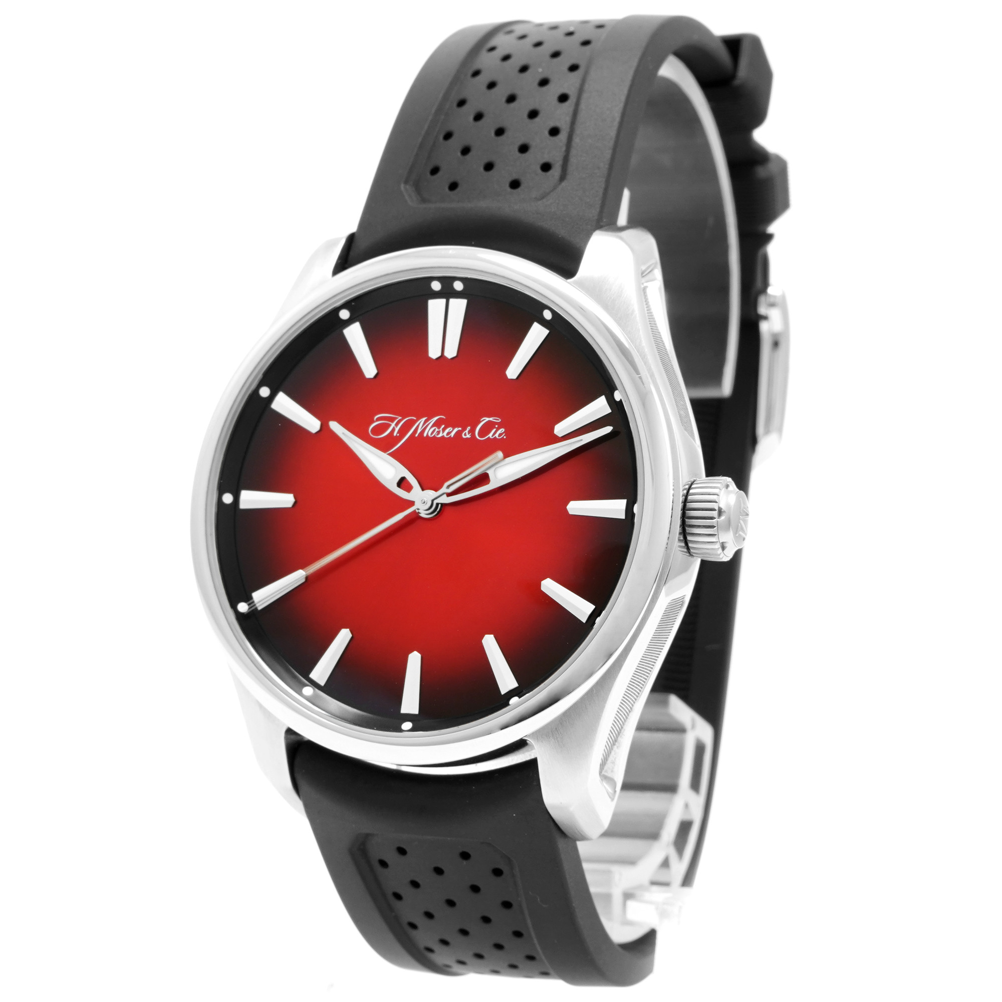 H Moser Pioneer Centre Seconds Swiss Mad Red Fumé - Inventory 6364