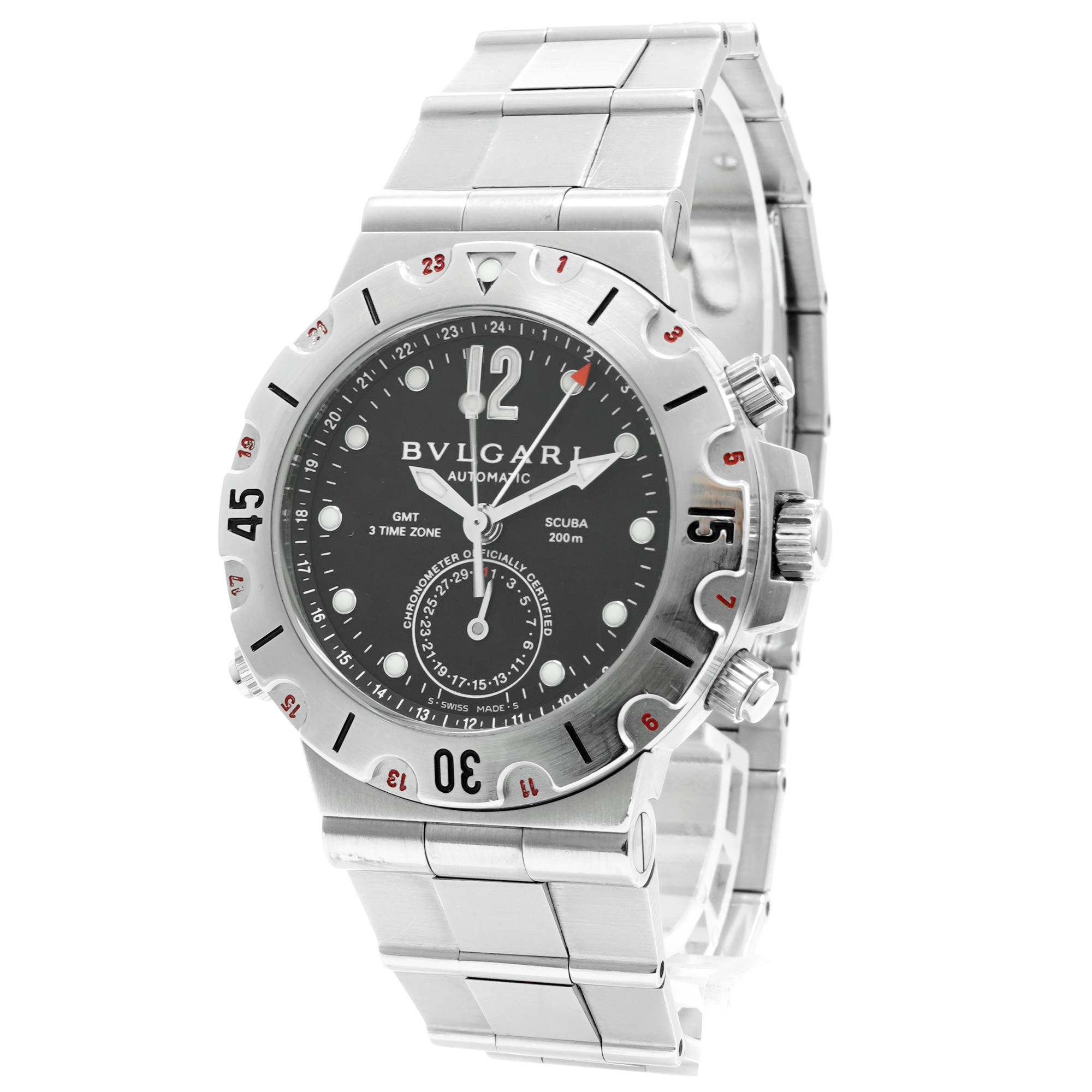 Bulgari Diagono GMT SD38S - Inventory 6572 - DelrayWatch.com