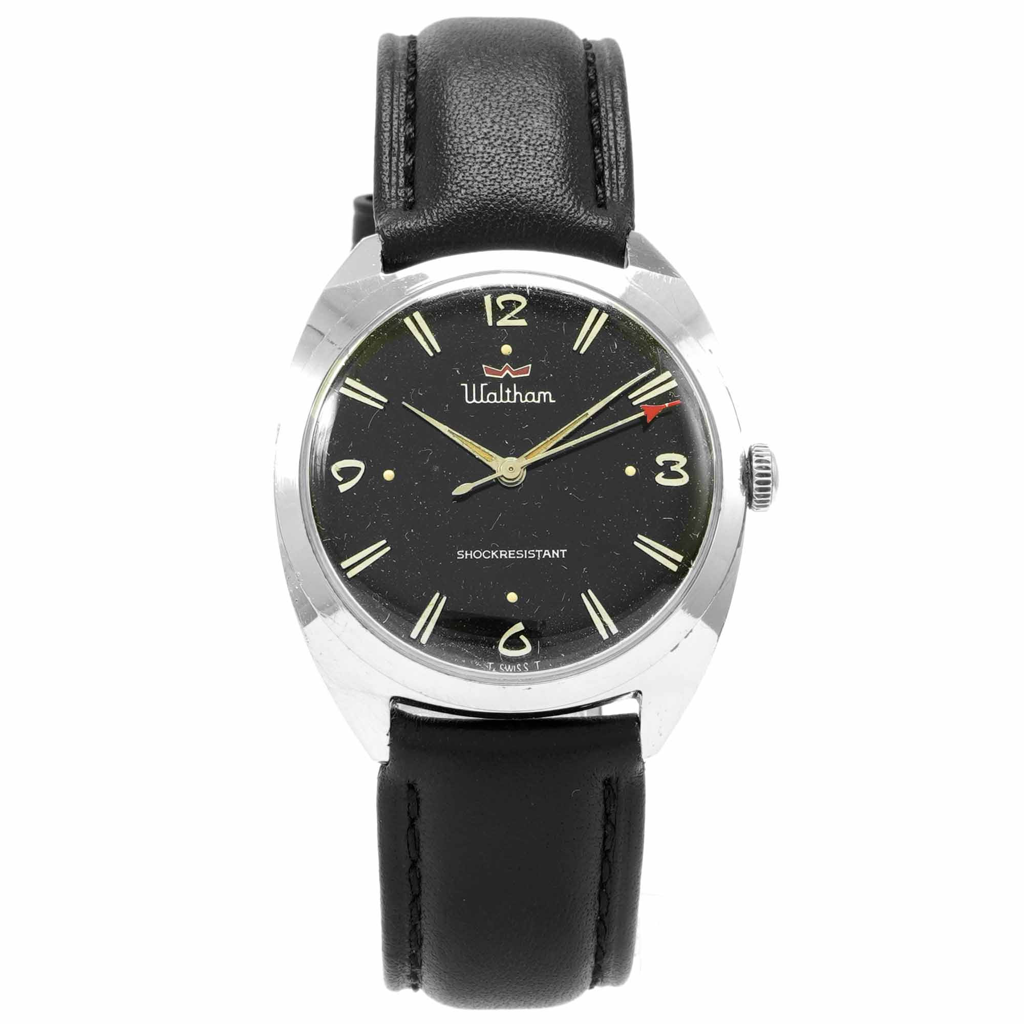 Waltham Black Dial *Vintage* - Inventory 6659 - DelrayWatch.com