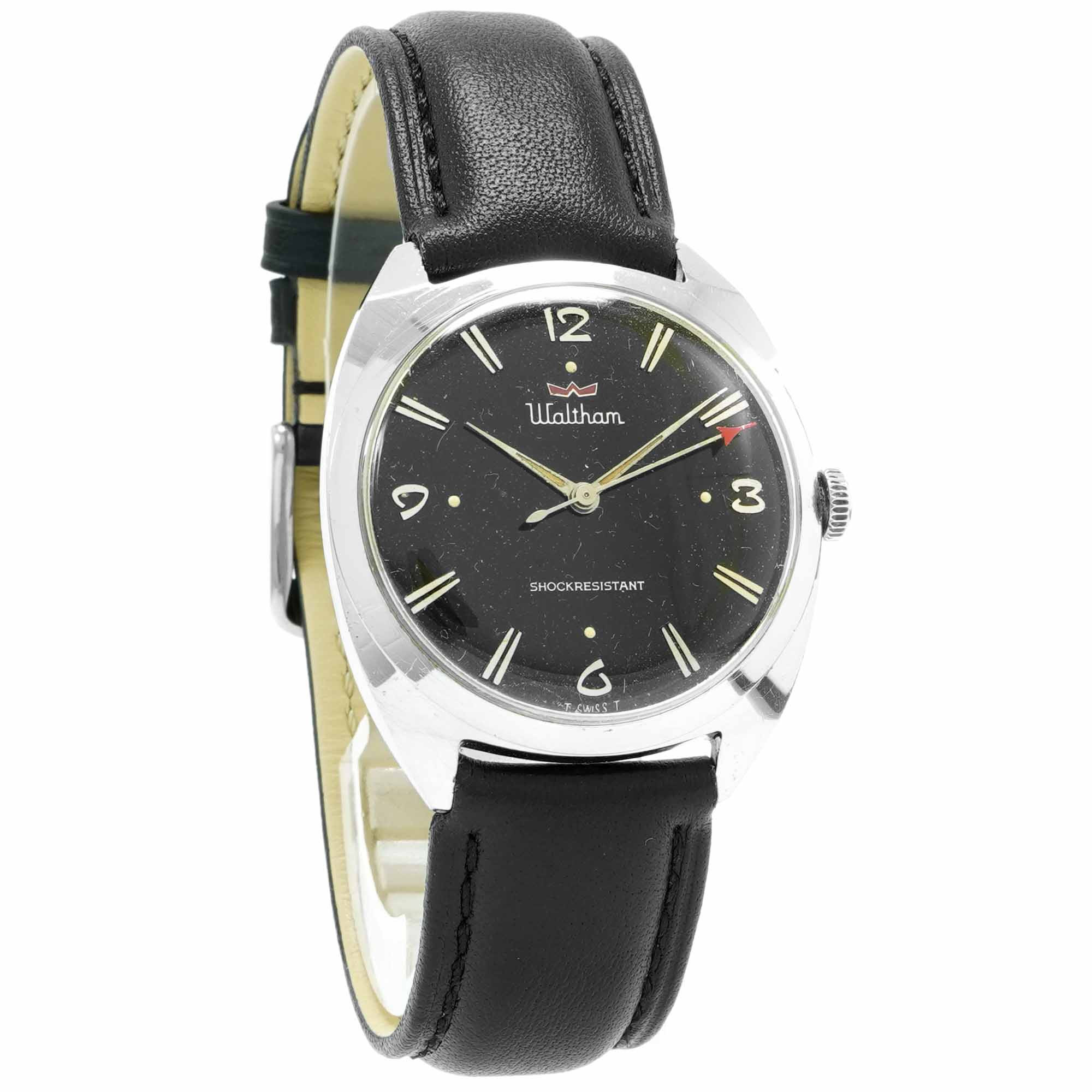 Waltham Black Dial *Vintage* - Inventory 6659 - DelrayWatch.com