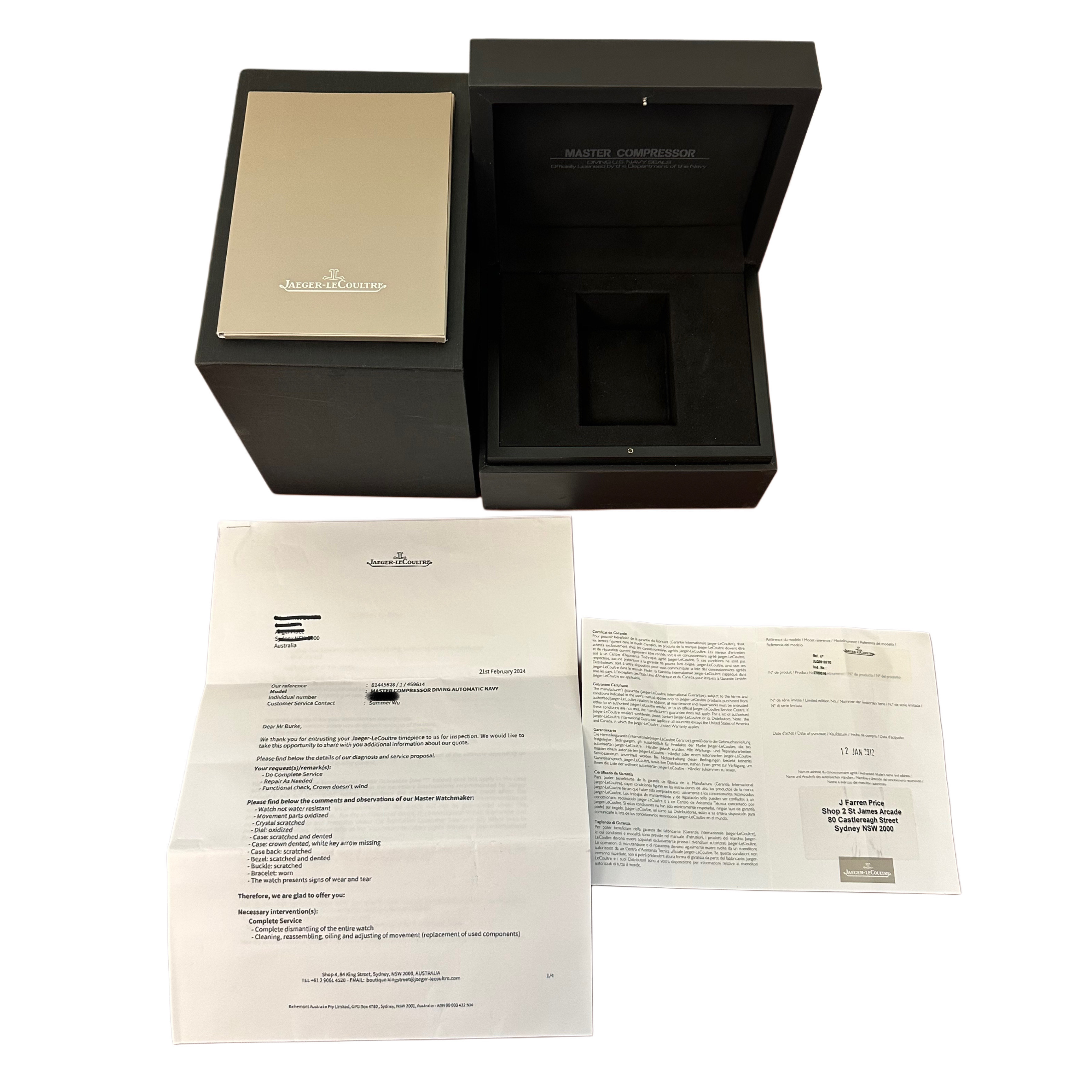 Jaeger LeCoultre Master Navy Seals Diving LE Q2018770 - Inventory