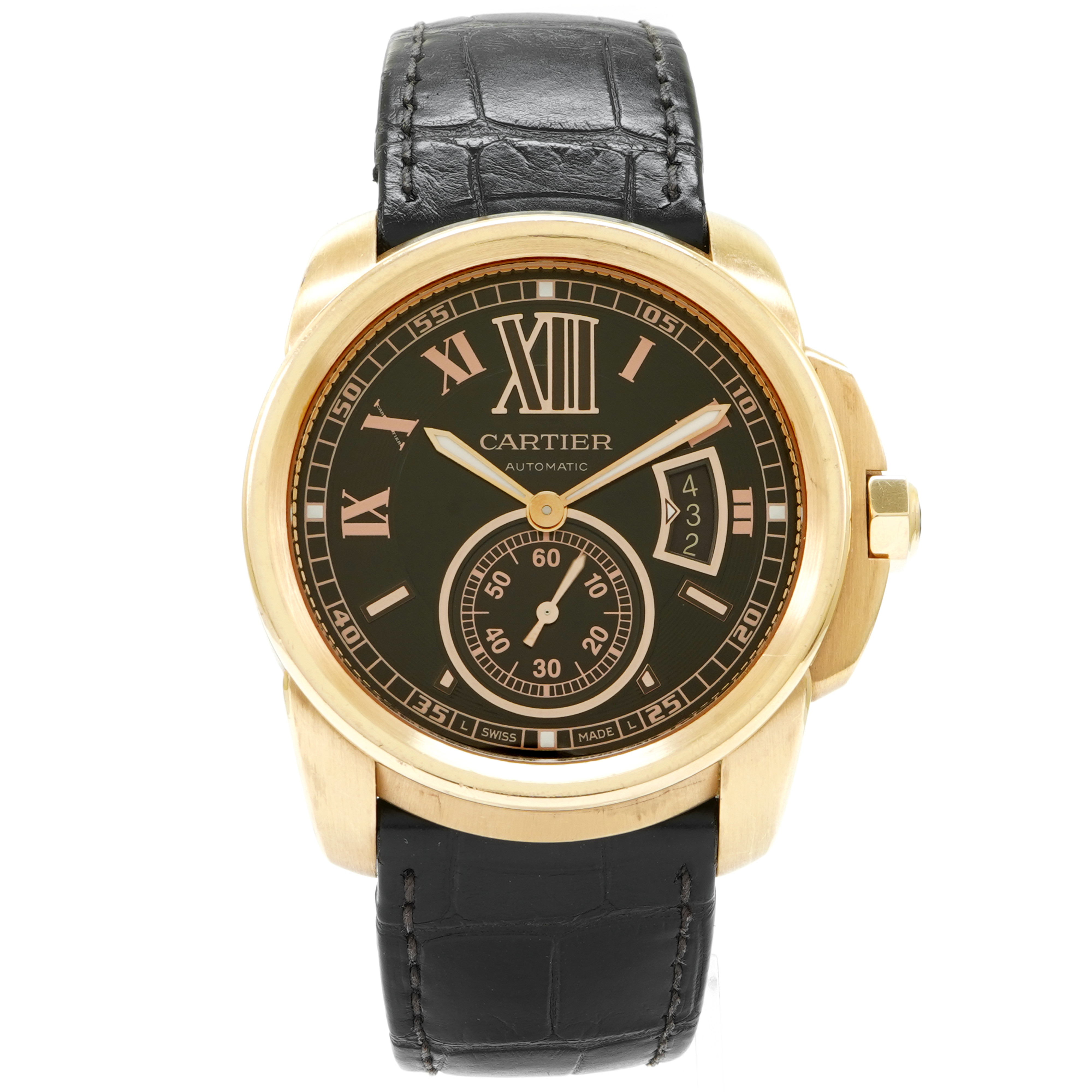 Cartir Calibre de Cartir W7100007 空箱 Cartier Calibre de Cartier 18 ct red gold automatic Kal