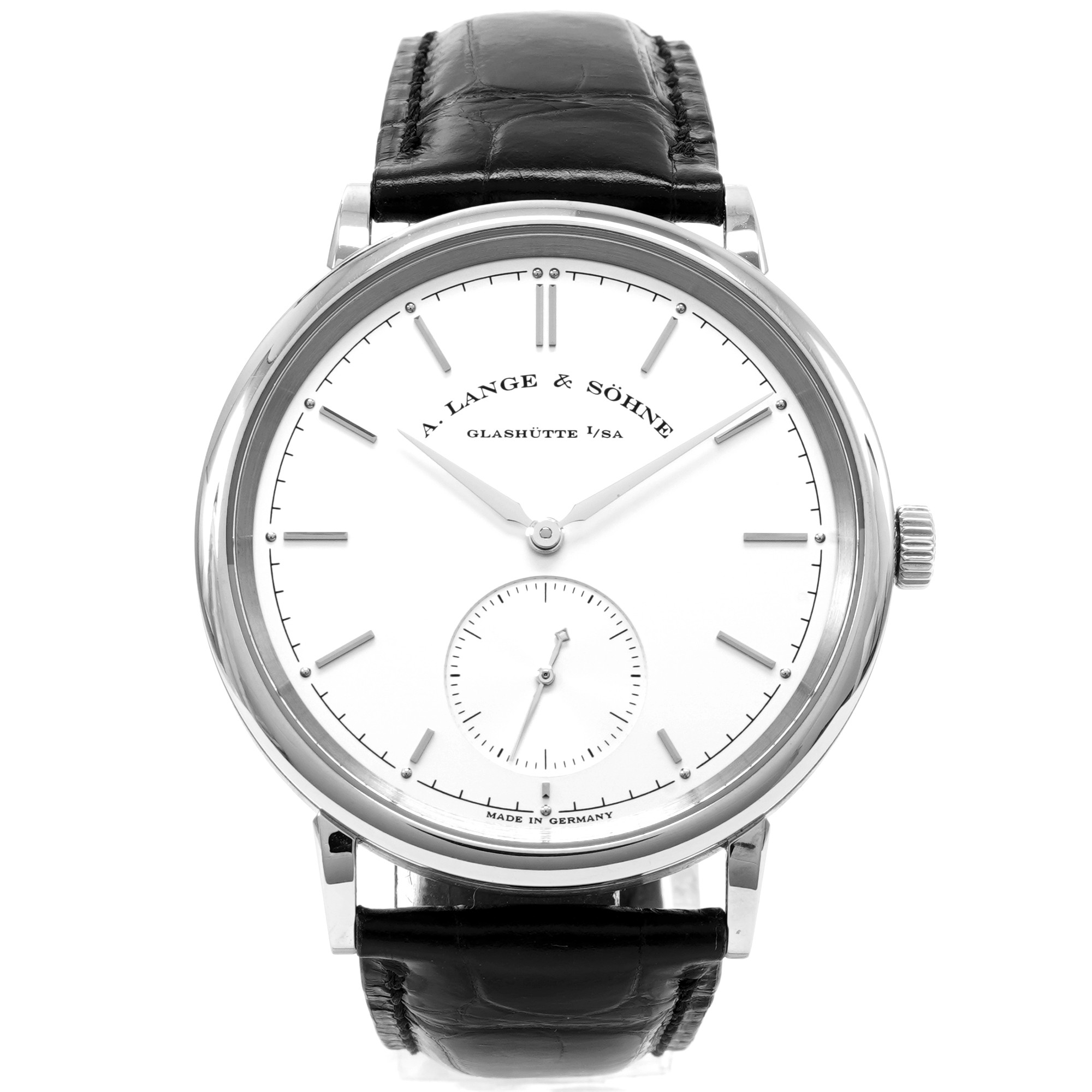 A Lange & Sohne Saxonia Automatic 38mm 380.026 *White Gold