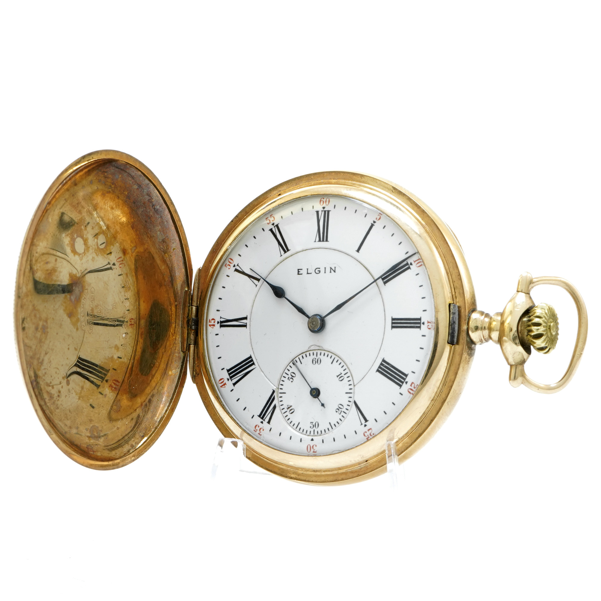 Elgin 1905 Wheeler Hunter Case Pocket Watch Inventory 7043