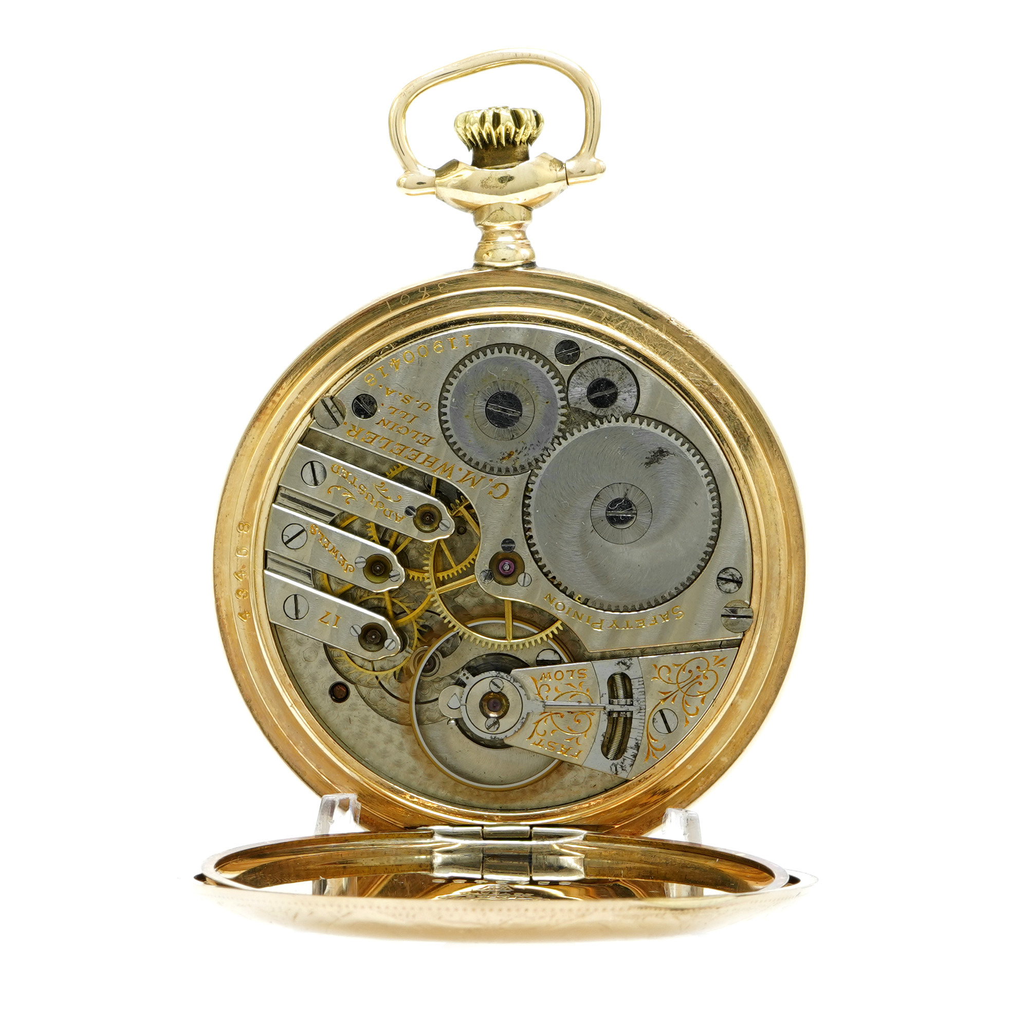 Elgin 1905 Wheeler Hunter Case Pocket Watch Inventory 7043