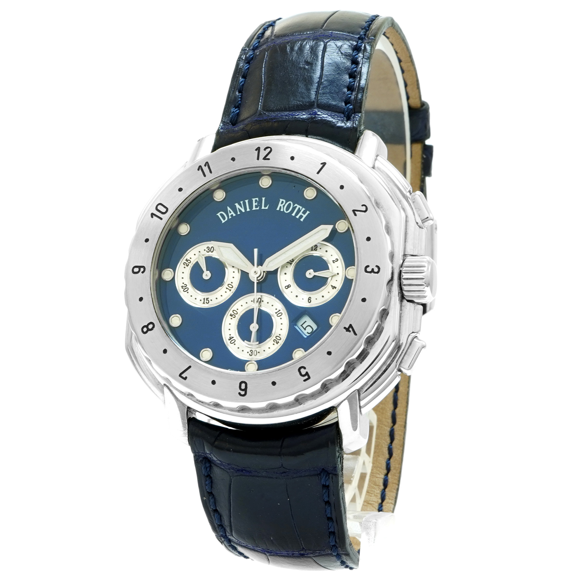 Daniel Roth Lunette Tournante GMT 747 *Blue Dial* - Inventory 7189