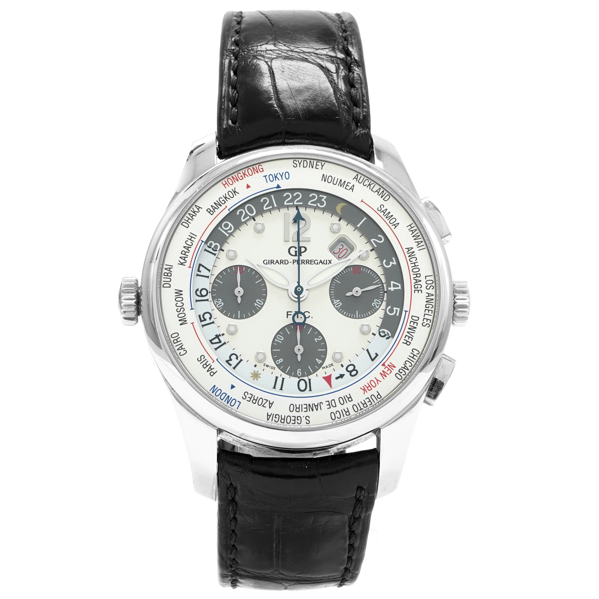 Girard Perregaux World Time Financial Chronograph Inventory 7209