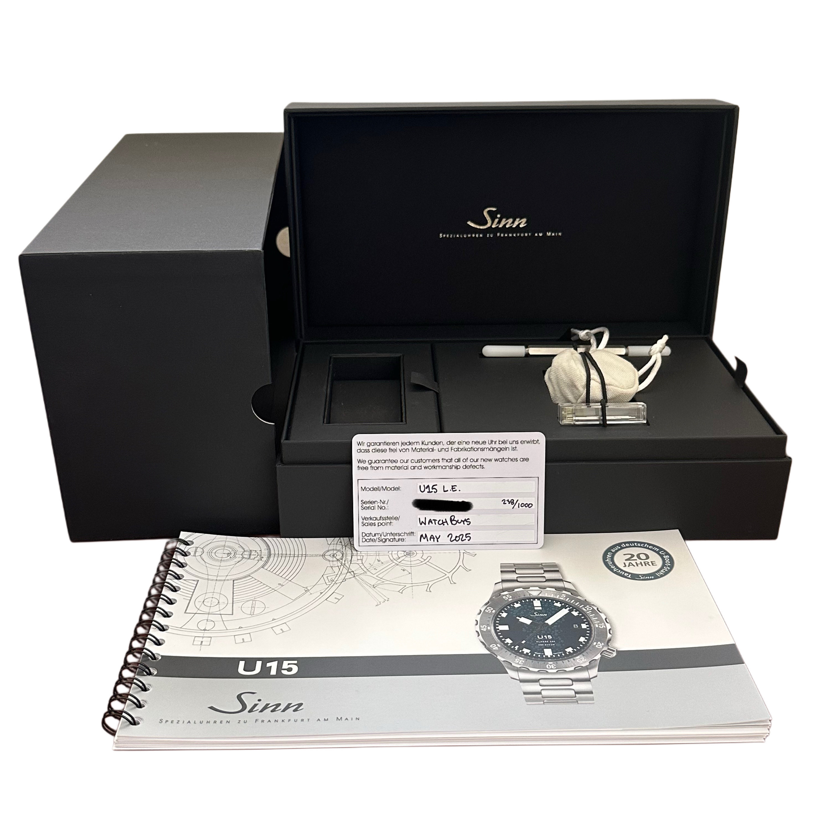 Sinn U15 Limited Edition 1025.010-2SL *2025* - Inventory 7897