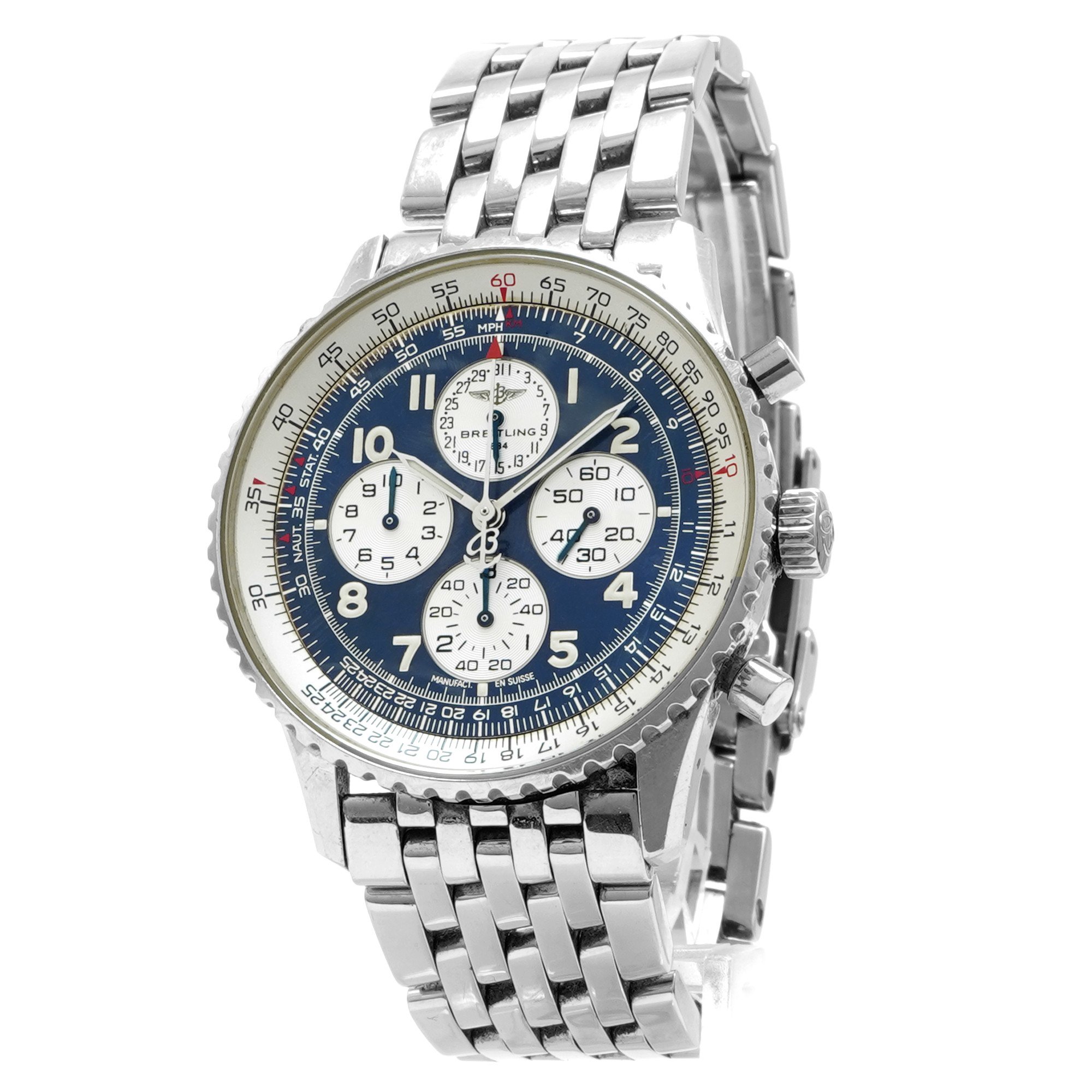 Breitling Navitimer Airborne Blue Dial - Inventory 7989 - DelrayWatch.com