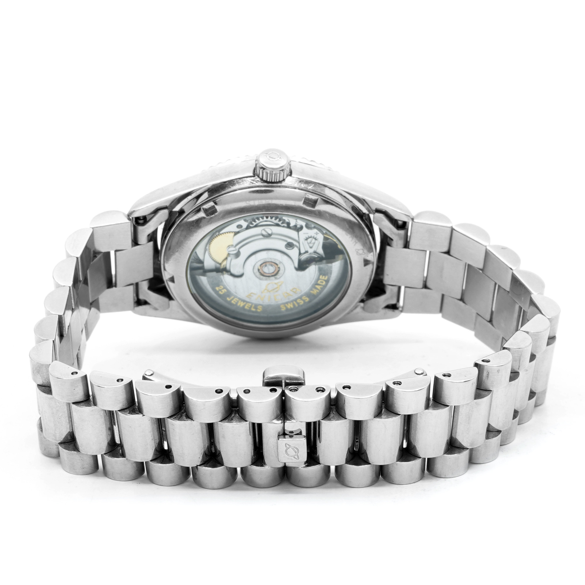 Enicar Day-Date Diamond Dial 3169-38.38 - Inventory 8050