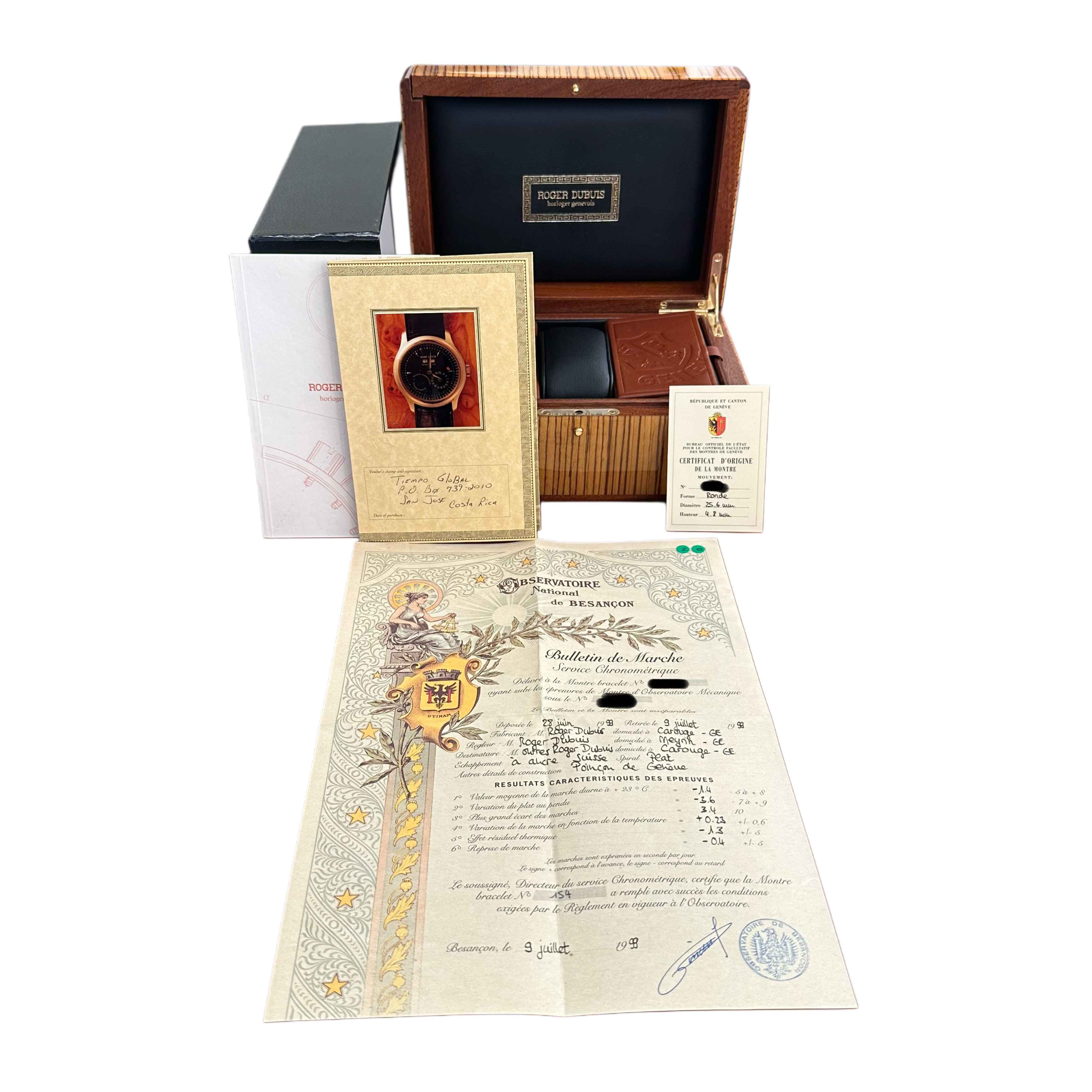 Roger Dubuis Hommage Perpetual Calendar *Extra Solid Case Back
