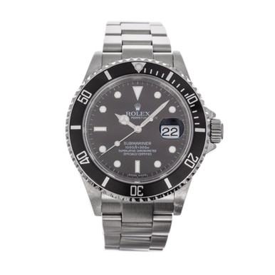 Rolex Submariner Date REHAUT Stainless Steel Automatic Oyster 16610 Watch  MSERIAL