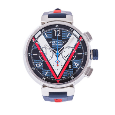 Louis Vuitton Tambour Chronograph Stainless Steel Watch