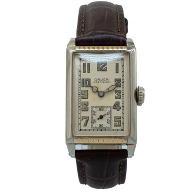 Gruen 1920's Vintage Quadron Two Tone - Inventory 3960
