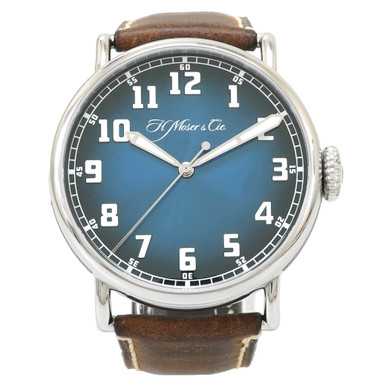 H Moser Heritage Centre Seconds 8200-1201 *Funky Blue Fume' Dial