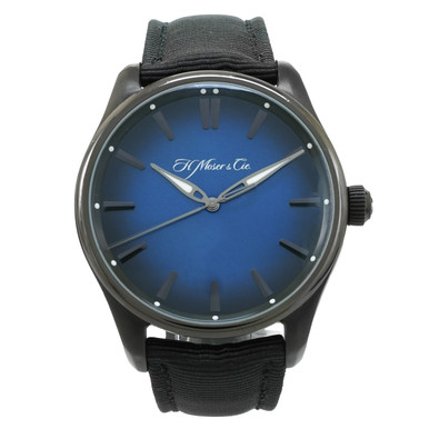 H Moser Pioneer Centre Seconds Funky Blue Black Edition 3200-1205