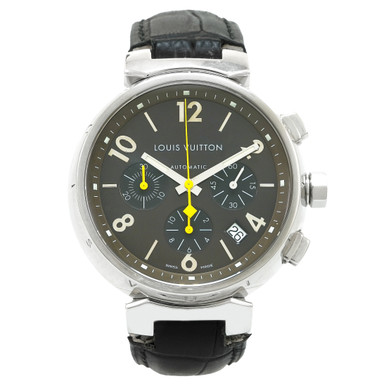 Louis Vuitton Tambour Chronograph Brown Dial Q1121 - Inventory