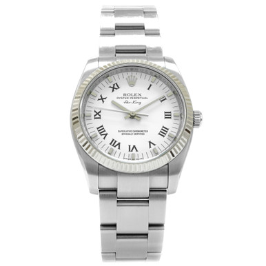 Rolex Air King 18K white gold fluted bezel main image 0