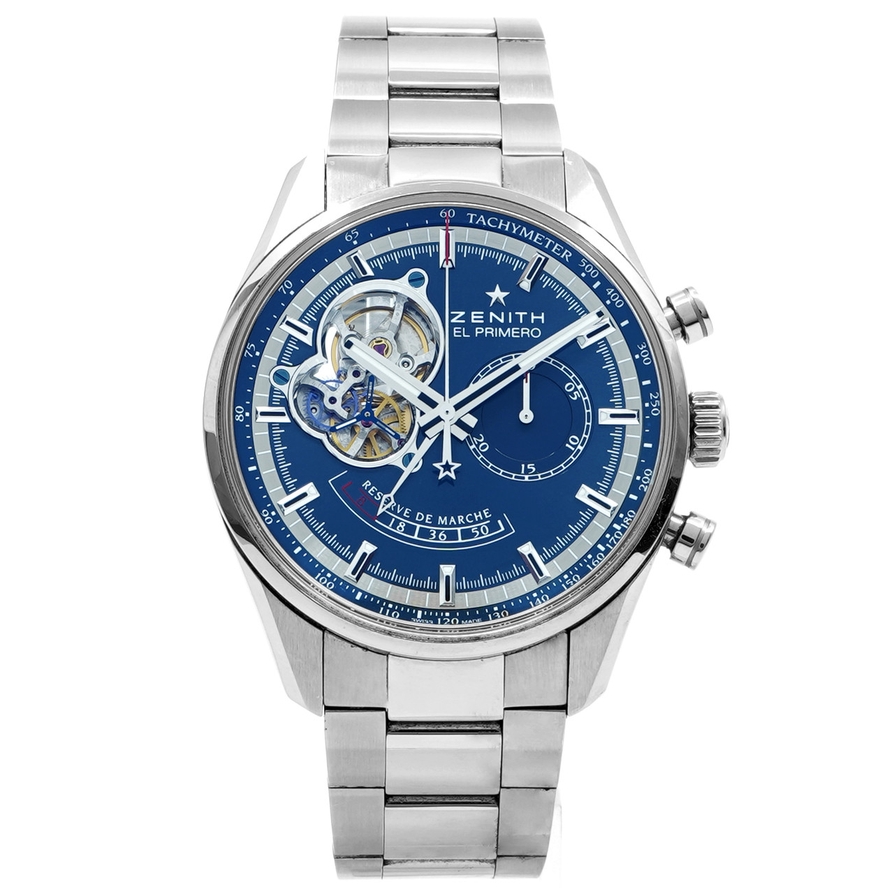 Zenith Watch El Primero Power Reserve Blue Dial 03.2085.4021/51.C700 -