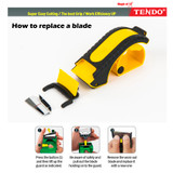 Professional Packing Tape Dispenser: TENDO Premium Line - Great for Heavy Duty Shipping, Packaging, Box Sealing, and Office Work with Patented 10°Sloped Chromium Blades [P-2200 (4th Gen)]