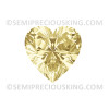 Cubic Zirconia Canary Princeraj Premium Excellent Brilliant Diamond Cut Heart 4mm FL Clarity Loose CZ