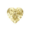 Cubic Zirconia Canary Princeraj Premium Excellent Brilliant Diamond Cut Heart 5mm FL Clarity Loose CZ