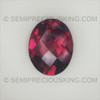 Oval Checkerboard Cut Natural Rhodolite Mulberry Color Good Quality SI Clarity 9X7 mm