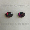 9x7 mm Oval Flower Cut Natural Rhodolite Plum Color Very Good Quality VS Clarity