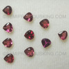 Heart Flower Cut Natural Rhodolite Boysenberry Color Very Good Quality VS Clarity 5X5 mm