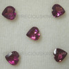Heart Flower Cut Natural Rhodolite Razzmic 7x7 mm Berry Color Very Good Quality VS Clarity
