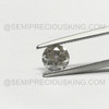 6.85 mm Single Piece 1.20 Carat Round Brilliant Cut GH Color SI Clarity  Salt and Pepper Diamond For Sale