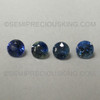 Natural Blue Sapphire Ceylon Sapphires 3.40 mm Round Facet Cut Velvet Blue Color VS Clarity