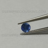 Natural Blue Sapphire Ceylon Sapphires 3.40 mm Round Facet Cut Velvet Blue Color VS Clarity