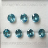 Natural Blue Zircon Oval Facet Cut  8x7mm Very Good Quality Cerulian Blue Color Cambodia Excellent Cutting VS Clarity
