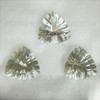 Natural Green Amethyst 14mm Trillion Concave Cut 8.55 Carats Pale Green Color FL Clarity February Birthstone Loose Gemstone