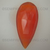 Natural Carnelian 15x7mm Pear Facet Cut 3 Carats Orange Color VVS Clarity Healing Loose Gemstone