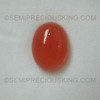 Natural Carnelian 16x12mm Oval Cabochon 10.4 Carats Orange Color VVS Clarity Healing Loose Gemstone