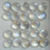 Natural Blue Moonstone 8mm Round 1 PC Plain Cabochon VVS Clarity Rainbow Sheen Color Loose Gemstone