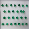 Biron Hydro Emerald 3X3 mm Round Flower Cut Loose Vivid chrome