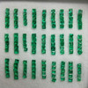 Biron Hydro Emerald 2X2 mm Square Step Cut Loose Bright Chrome Green Color FL Clarity Created Gemstone