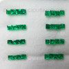 Biron Emerald 3X3 mm Square Step Cut Loose Bright Chrome Green Color SI Clarity Created Gemstone